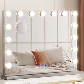 Embellir Bluetooth Makeup Mirror 58x46cm Hollywood Vanity with LED Light Wall - SportZone.co.nz