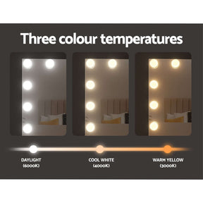 Embellir Bluetooth Makeup Mirror 58x46cm Hollywood Vanity with LED Light Wall - SportZone.co.nz