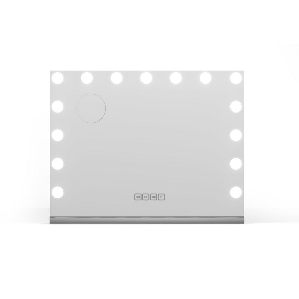 Embellir Bluetooth Makeup Mirror 58x46cm Hollywood Vanity with LED Light Wall - SportZone.co.nz