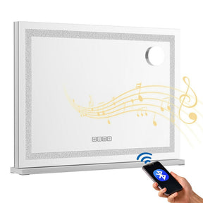 Embellir Bluetooth Makeup Mirror 80x58cm Hollywood Vanity with LED Light Crystal - SportZone.co.nz