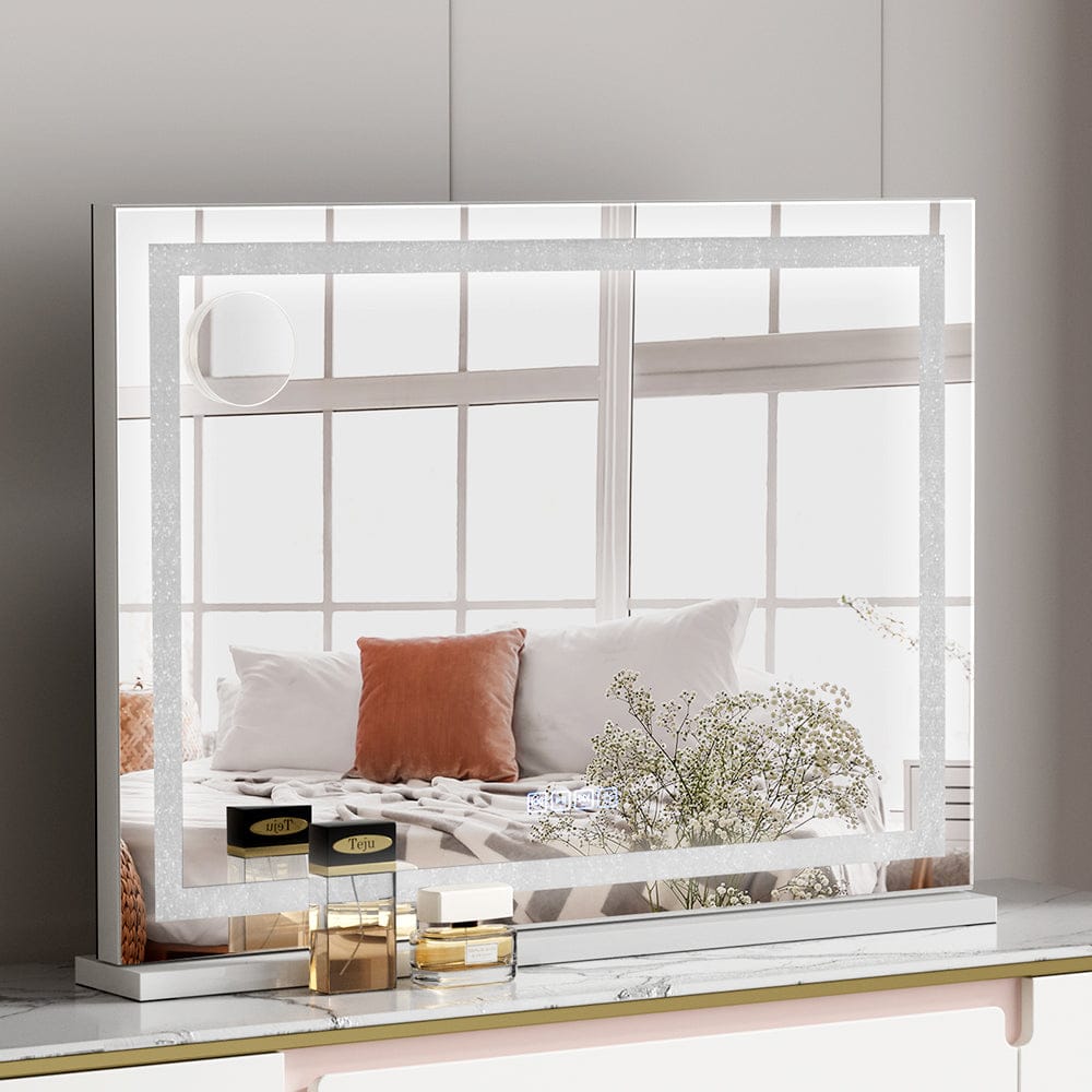 Embellir Bluetooth Makeup Mirror 80x58cm Hollywood Vanity with LED Light Crystal - SportZone.co.nz