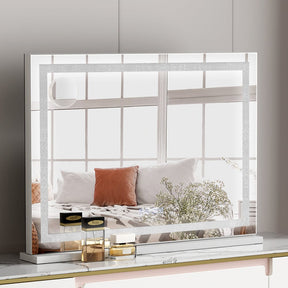 Embellir Bluetooth Makeup Mirror 80x58cm Hollywood Vanity with LED Light Crystal - SportZone.co.nz