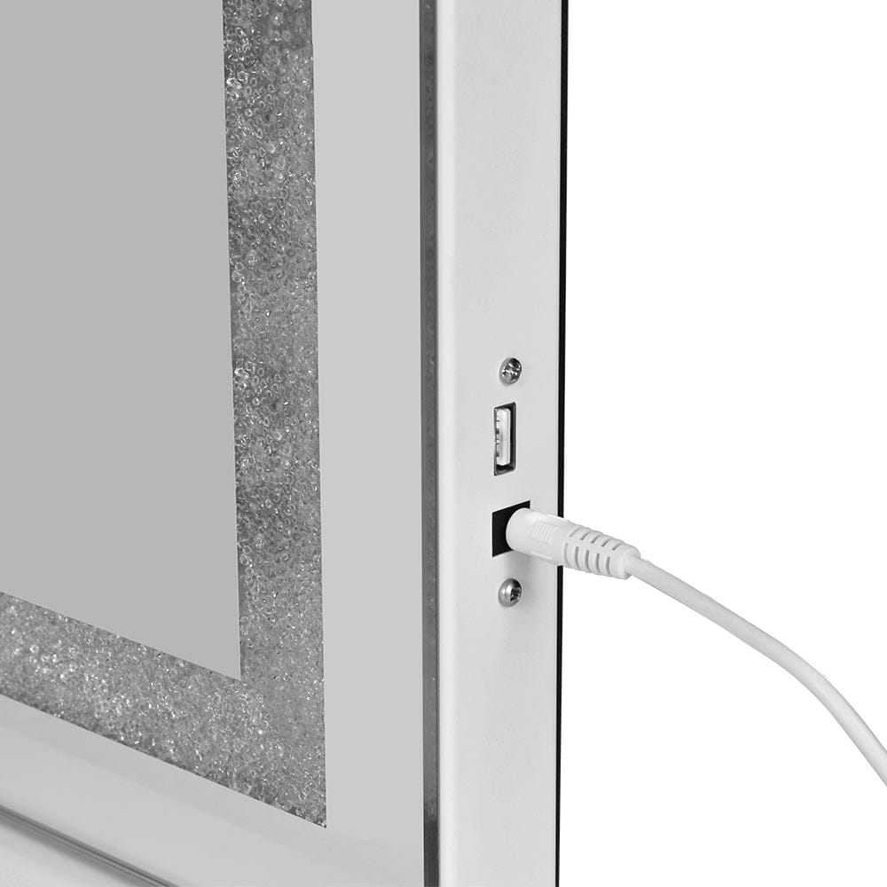 Embellir Bluetooth Makeup Mirror 80x58cm Hollywood Vanity with LED Light Crystal - SportZone.co.nz