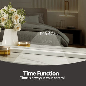 Embellir Makeup Mirror 58x45cm Hollywood Vanity with LED Light Tabletop White - SportZone.co.nz