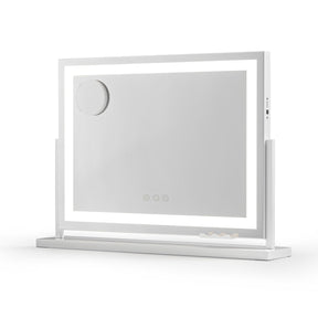 Embellir Makeup Mirror 58x46cm 360～ Rotatable Vanity Mirror with Lights Bright Light Strip Adjustable - SportZone.co.nz