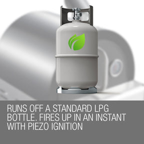 EuroGrille Portable Pizza Oven BBQ Camping LPG Gas Benchtop Stainless Steel - SportZone.co.nz
