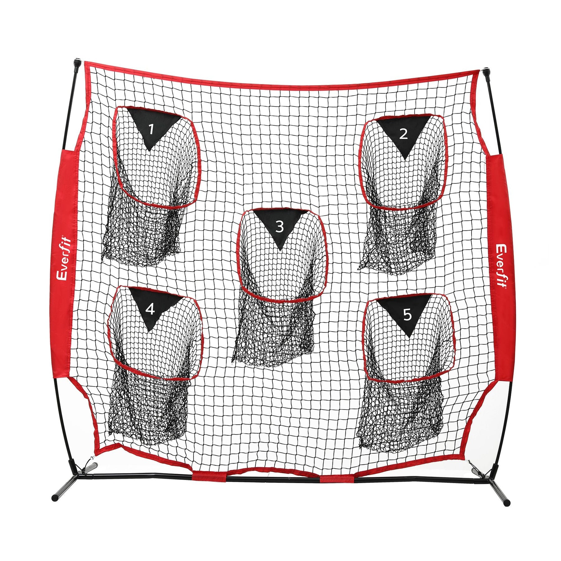 Everfit 1.8m Football Training Net 5 Target Portable Soccer Goal Nets Rebounder - SportZone.co.nz