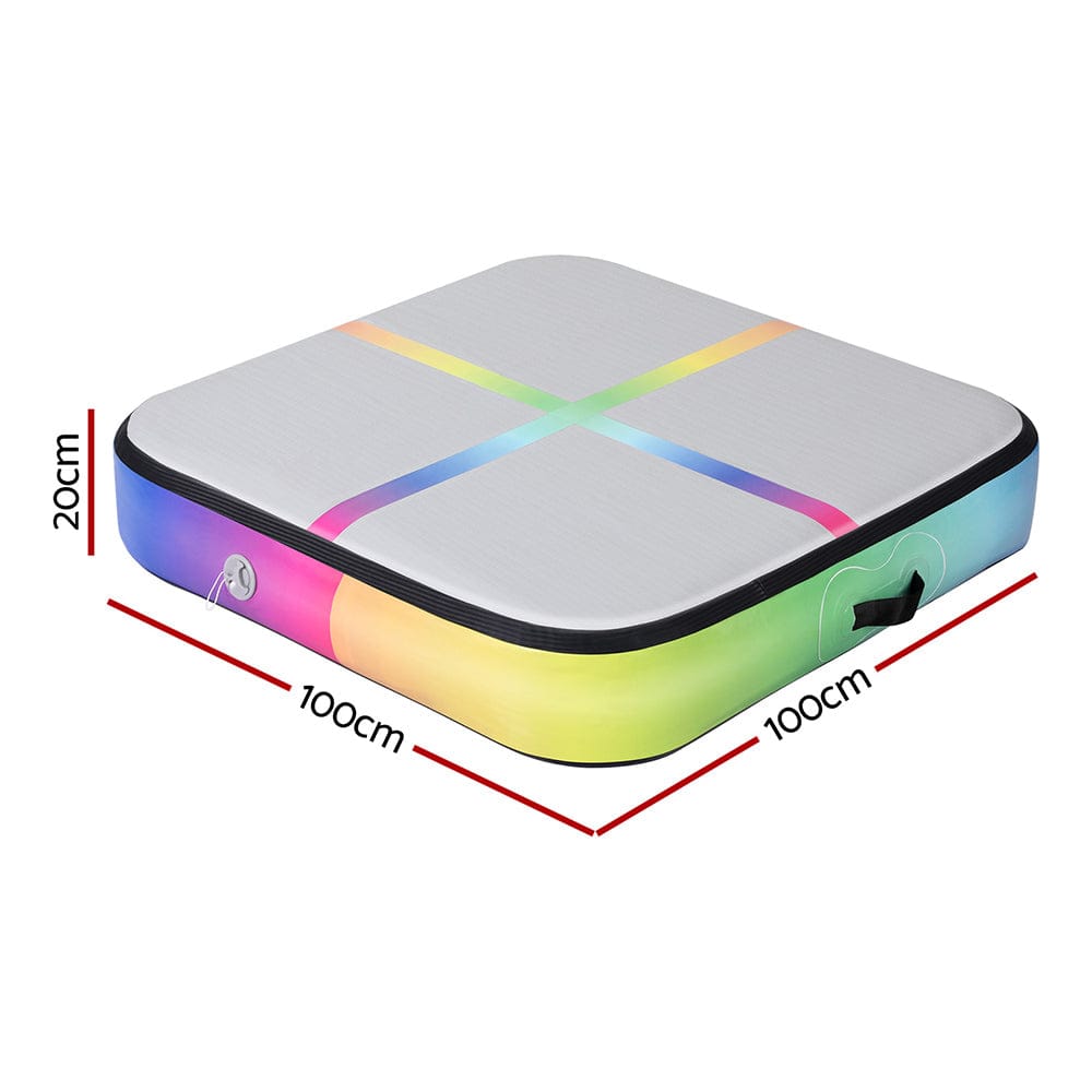 Everfit 1m Air Track Mat Inflatable Gymnastics Tumbling Mat Colourful - SportZone.co.nz