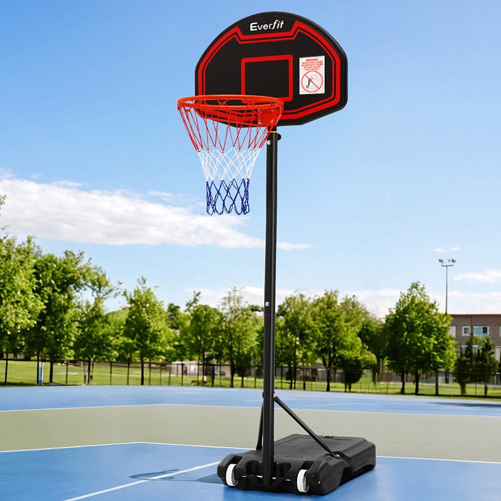 Everfit 2.1M Basketball Hoop Stand System Adjustable Portable Pro Kids Black - SportZone.co.nz