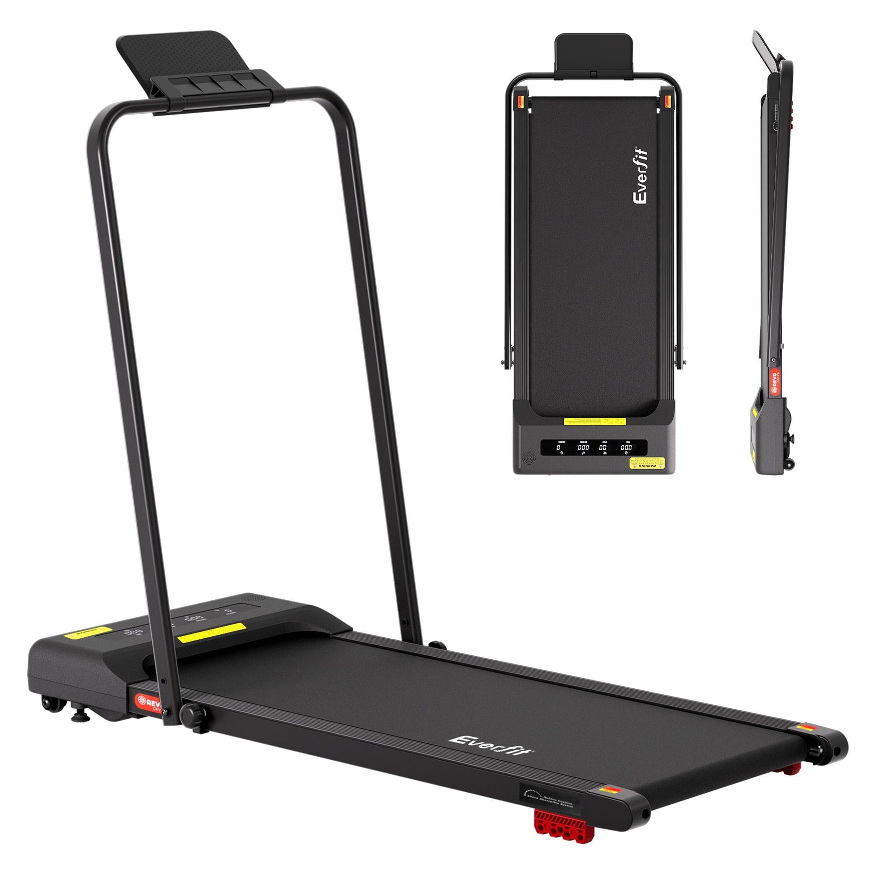 Everfit 3 in 1 Treadmill Electric Walking Pad Under Desk Office Home Gym Incline 380mm Black - SportZone.co.nz