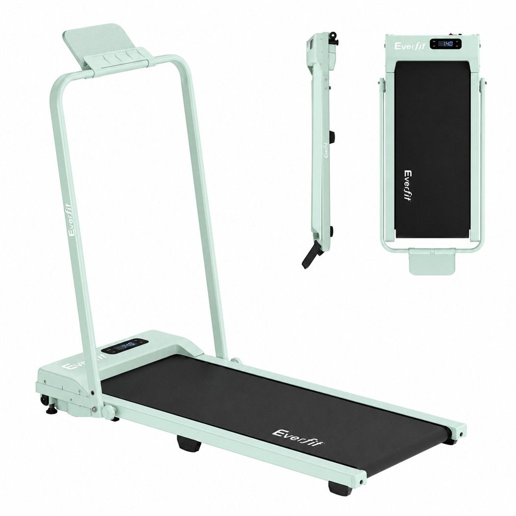 Everfit 3 in 1 Walking Pad Treadmill 12% Incline Foldable Under Desk Treadmills for Home 38cm Green - SportZone.co.nz
