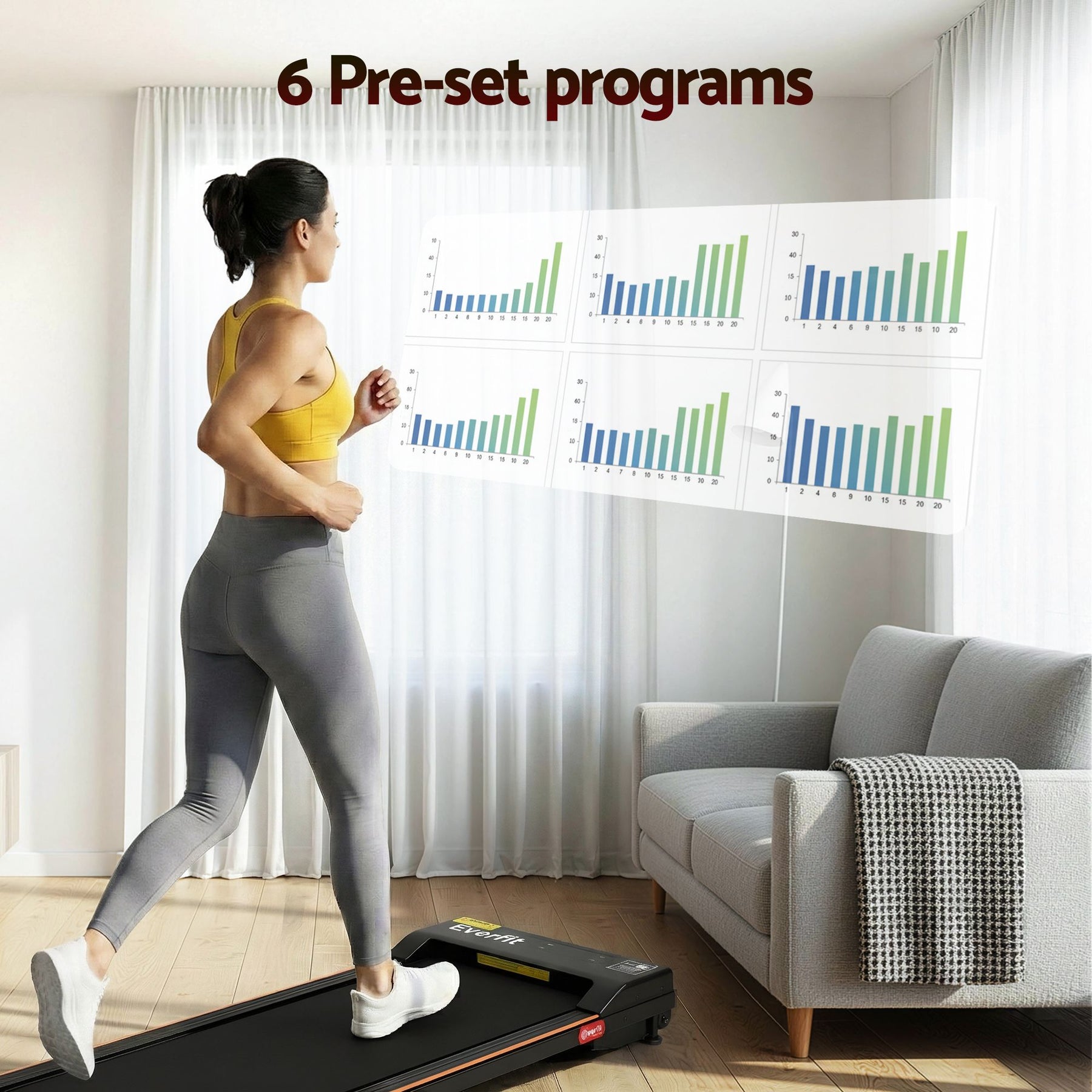 Everfit 3-in-1 Walking Pad Treadmill 12% Incline Under Desk 38cm Belt - SportZone.co.nz