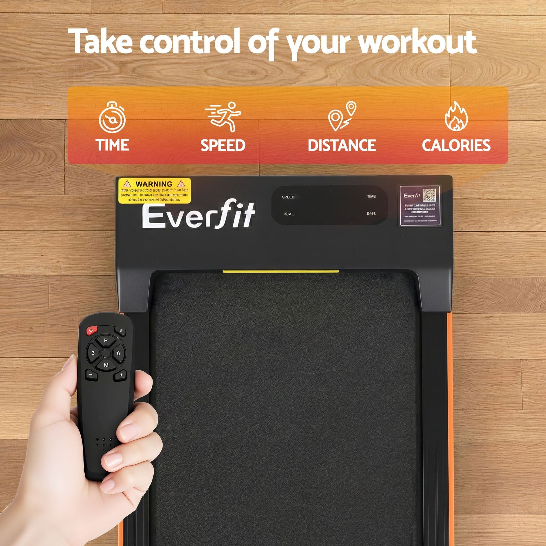 Everfit 3-in-1 Walking Pad Treadmill 12% Incline Under Desk 38cm Belt - SportZone.co.nz
