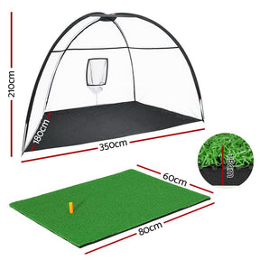 Everfit 3.5m Golf Practice Net with Driving Mat Training Aid Target Hitting - SportZone.co.nz