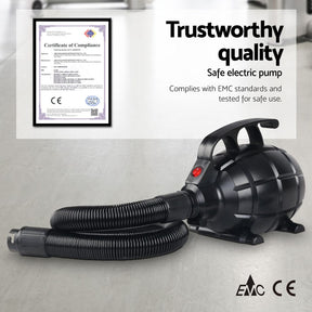 Everfit 3M Air Track Gymnastics Tumbling Exercise Yoga Mat W/ Pump Inflatable Purple - SportZone.co.nz