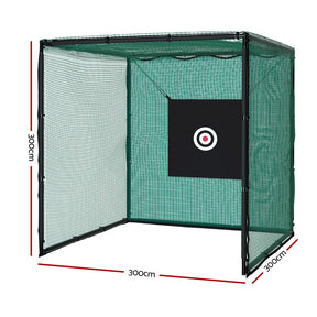 Everfit 3m Golf Practice Net Hitting Cage with Steel Frame Baseball Training - SportZone.co.nz