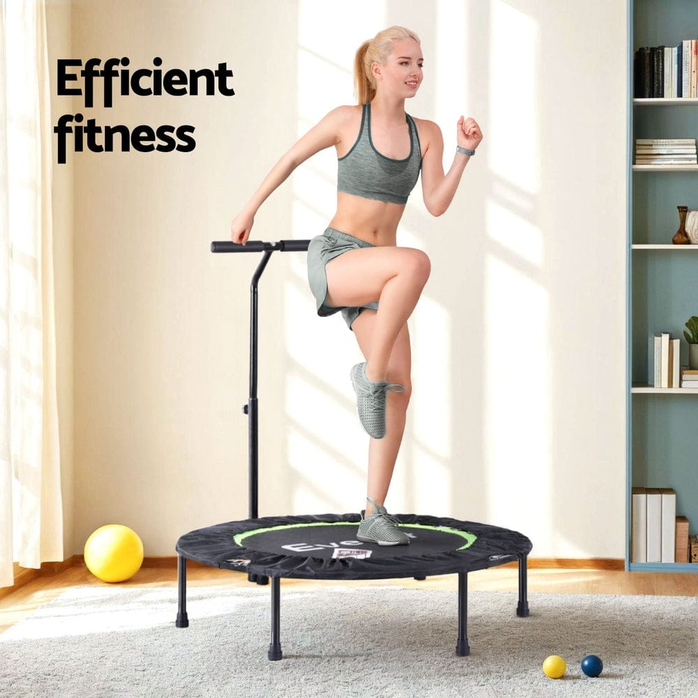 Everfit 40inch Fitness Foldable Trampoline Jumping Rebounder Home Gym Handrail - SportZone.co.nz