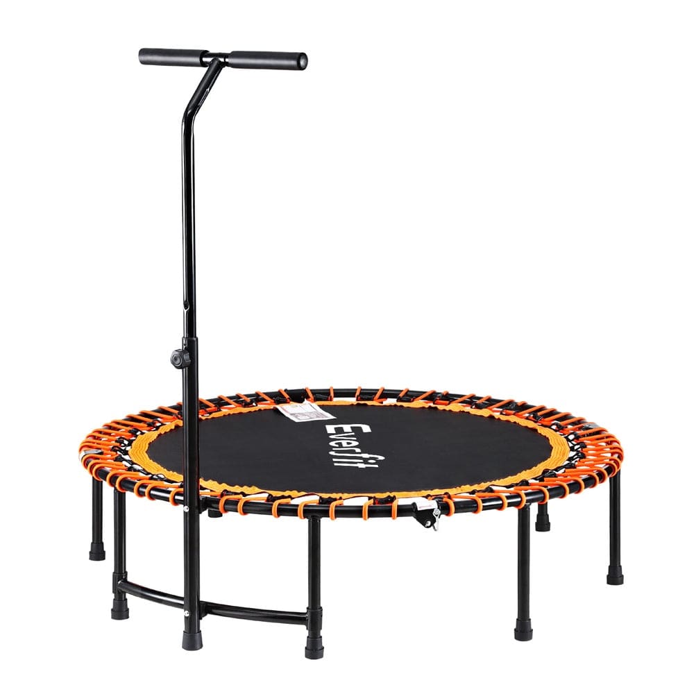 Everfit 48inch Fitness Foldable Trampoline Jumping Rebounder Home Gym Handrail - SportZone.co.nz