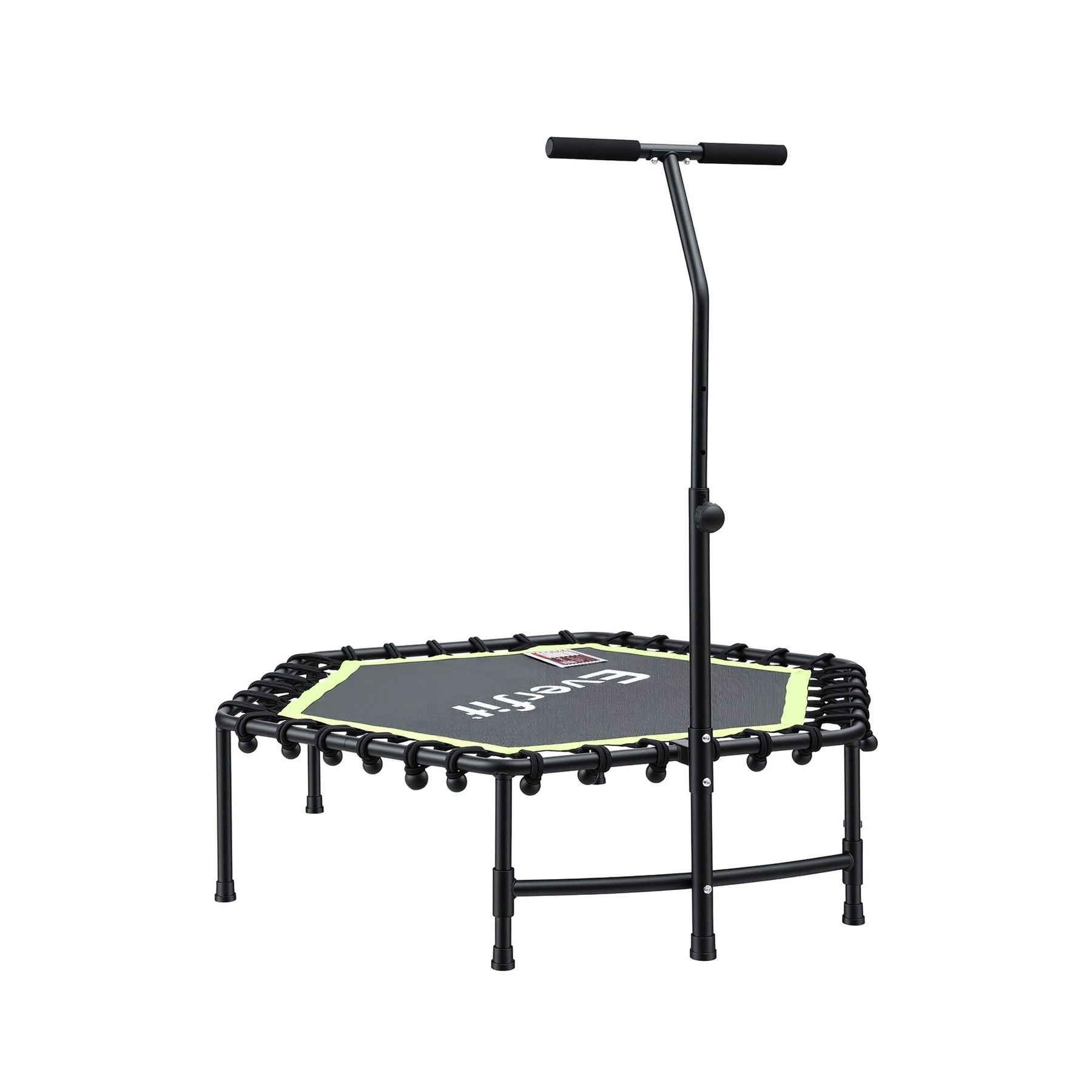 Everfit 48inch Hexagon Fitness Trampoline Rebounder Adjustable Handrail Green - SportZone.co.nz
