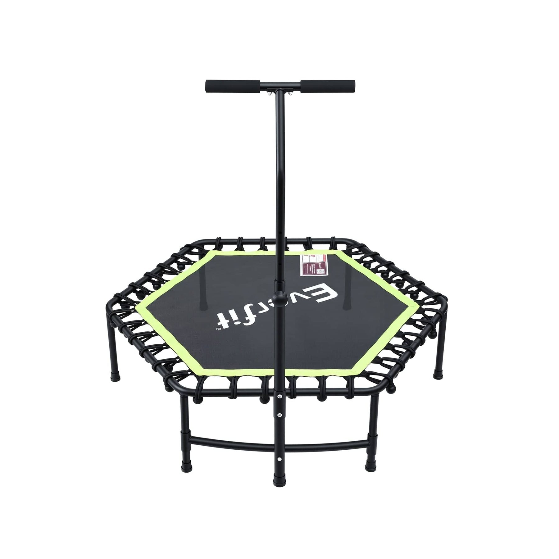 Everfit 48inch Hexagon Fitness Trampoline Rebounder Adjustable Handrail Green - SportZone.co.nz