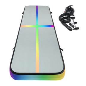 Everfit 4M Air Track Gymnastics Tumbling Exercise Mat Inflatable Mats 20CM Thick + Pump - SportZone.co.nz