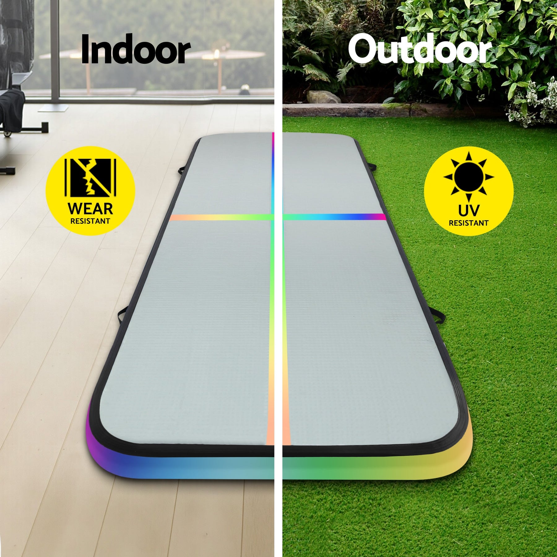 Everfit 4M Air Track Gymnastics Tumbling Exercise Mat Inflatable Mats 20CM Thick + Pump - SportZone.co.nz