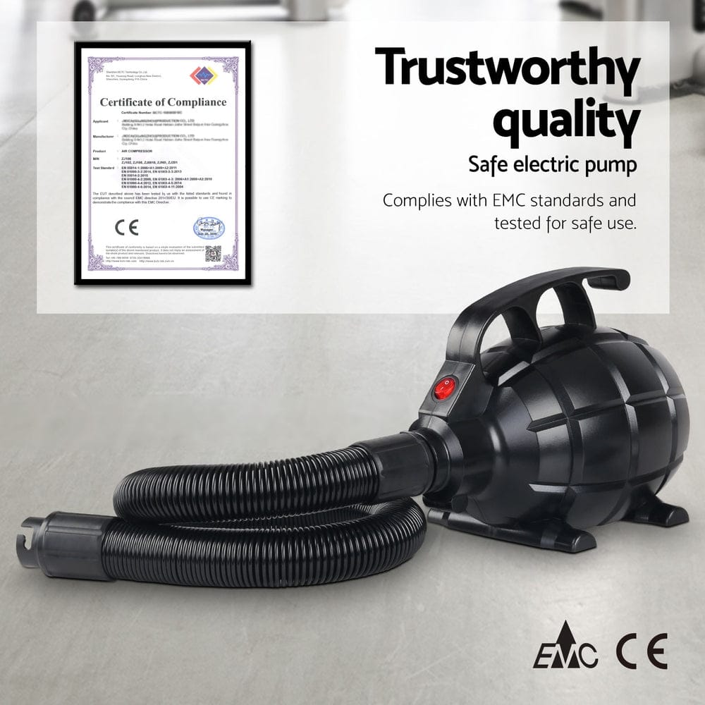 Everfit 4M Air Track Gymnastics Tumbling Exercise Yoga Mat W/ Pump Inflatable Purple - SportZone.co.nz