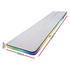 Everfit 6M Air Track Mat Inflatable Gymnastics Tumbling Mat Colourful - SportZone.co.nz