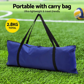 Everfit 6M Portable Volleyball Net Set Adjustable Height Multi - Sport Net with Ball and Bag - SportZone.co.nz