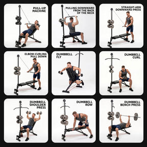 Everfit Adjustable Weight Bench Foldable Multi-Function Weight Bench - SportZone.co.nz