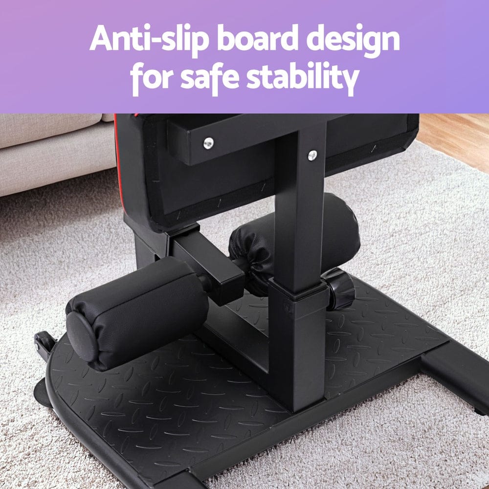 Everfit Deep Sissy Squat Weight Bench Adjustable Leg Extension Strength Training - SportZone.co.nz