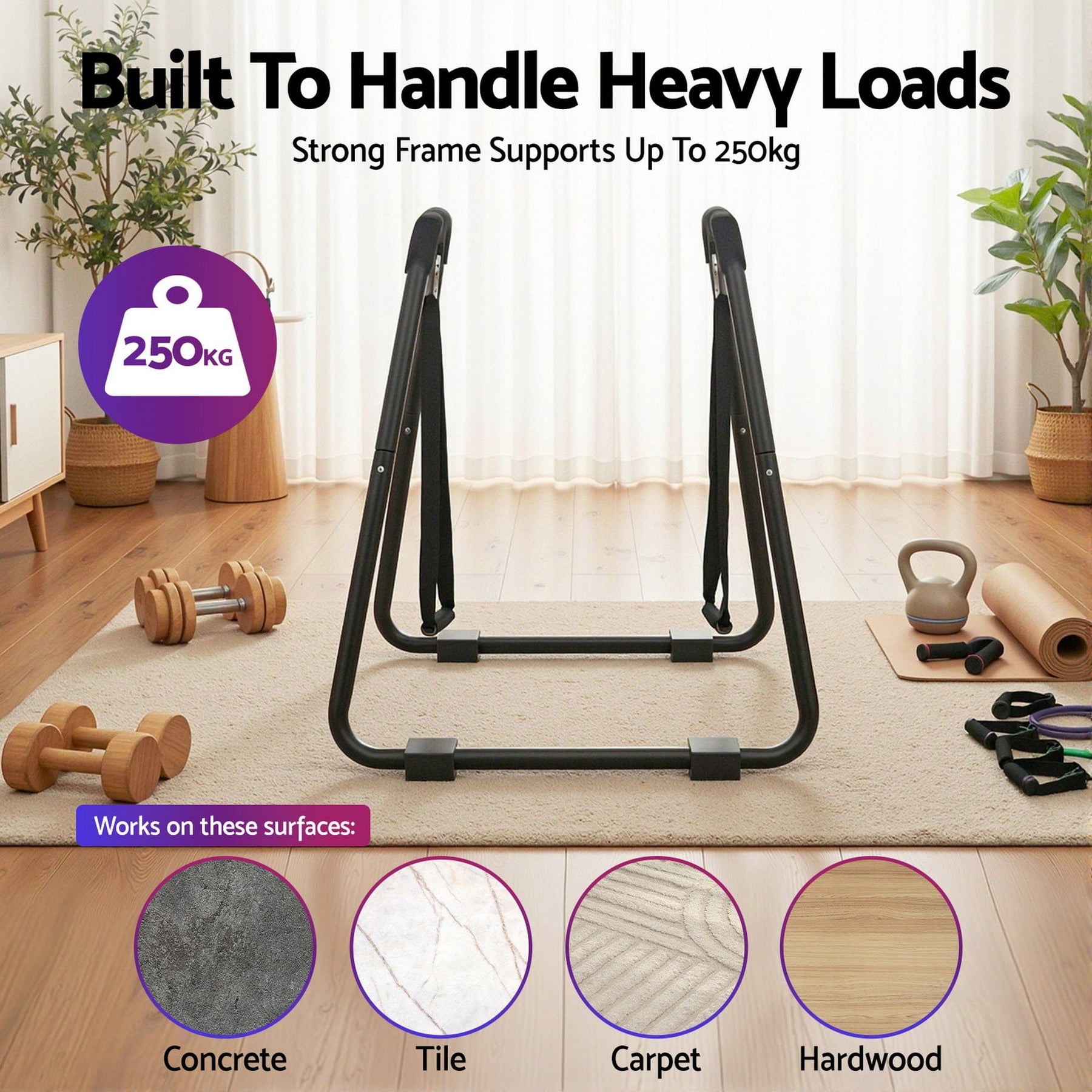 Everfit Dip Station Parallel Bars Heavy Duty Home Gym Stand Calisthenics Black - SportZone.co.nz