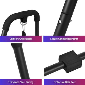 Everfit Dip Station Parallel Bars Heavy Duty Home Gym Stand Calisthenics Black - SportZone.co.nz