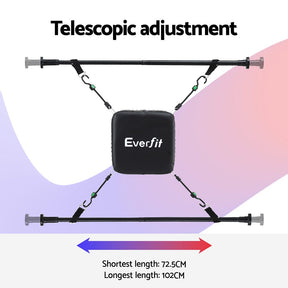 Everfit Doorway Punching Bag Adjustable Apartment Friendly with Boxing Gloves Black - SportZone.co.nz