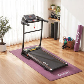 Everfit Exercise Equipment Mat 1.8M Treadmill Floor Rug Home Gym Fitness Purple - SportZone.co.nz