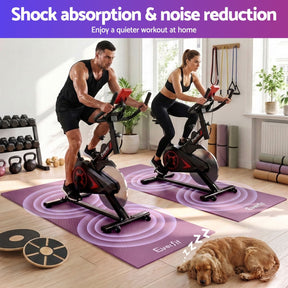 Everfit Exercise Equipment Mat 1.8M Treadmill Floor Rug Home Gym Fitness Purple - SportZone.co.nz