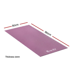 Everfit Exercise Equipment Mat 1.8M Treadmill Floor Rug Home Gym Fitness Purple - SportZone.co.nz