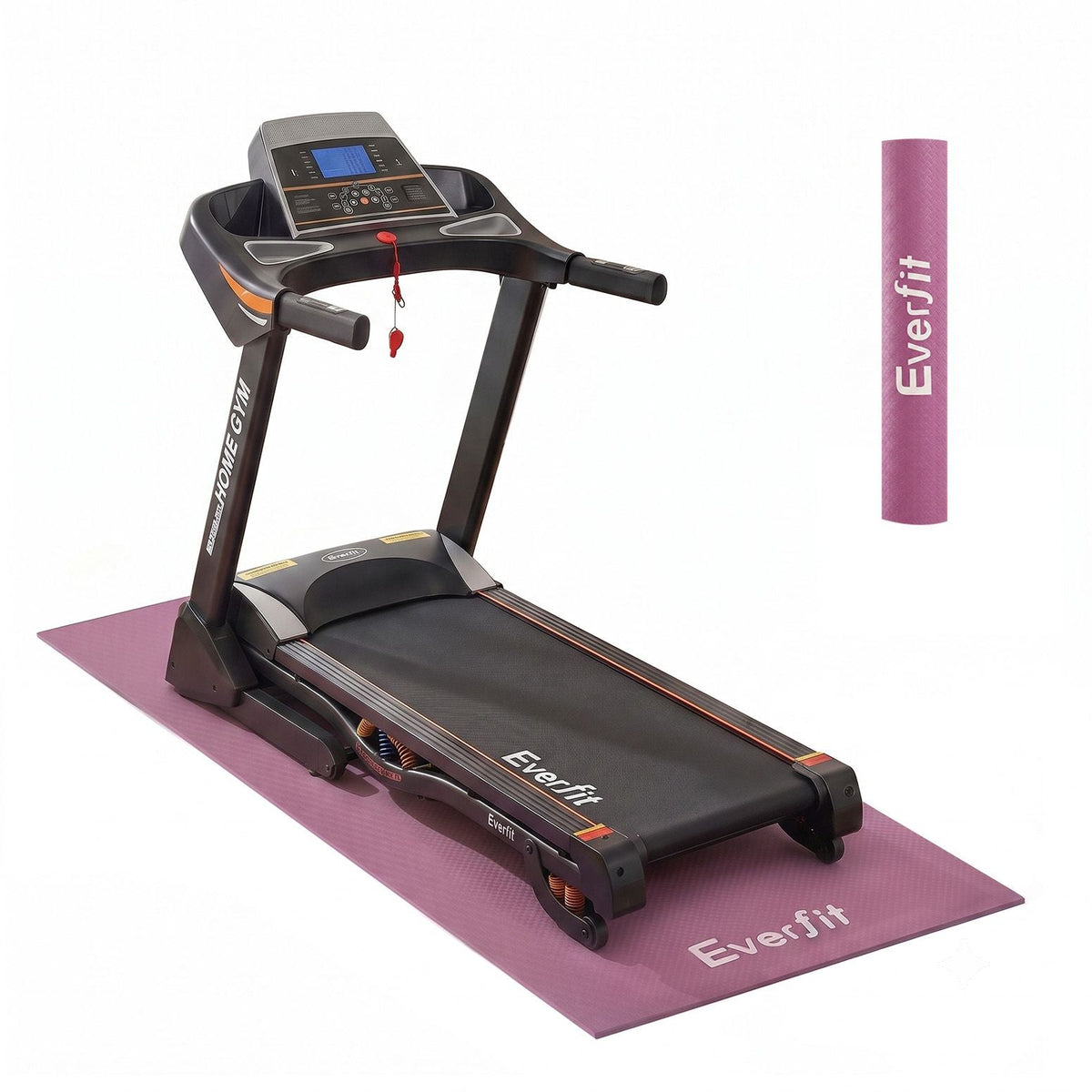 Everfit Exercise Equipment Mat 2M Treadmill Floor Rug Home Gym Fitness Purple - SportZone.co.nz