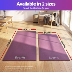Everfit Exercise Equipment Mat 2M Treadmill Floor Rug Home Gym Fitness Purple - SportZone.co.nz