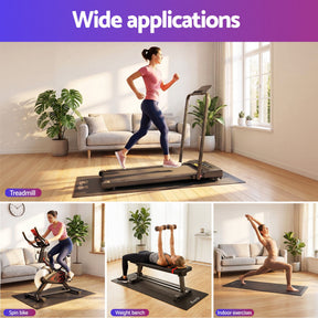 Everfit Exercise Equipment Mat Treadmill Floor Rug Home Gym Fitness Yoga 1.5M - SportZone.co.nz