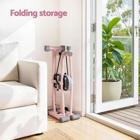 Everfit Foldable Ski Exercise Machine Leg Thigh Trainer Home Fitness Cardio Pink - SportZone.co.nz