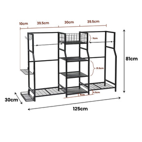 Everfit Golf Bag Storage Golfing Equipment Rack Holds 2 Bags 16 Clubs - SportZone.co.nz