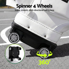 Everfit Golf Cart Bag Rolling Buggy Trolley Club Organiser White - SportZone.co.nz