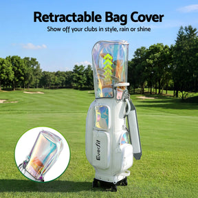 Everfit Golf Cart Bag Rolling Buggy Trolley Club Organiser White - SportZone.co.nz