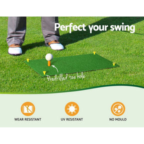 Everfit Golf Hitting Mat Portable Driving Range Practice Training Aid 60x30cm - SportZone.co.nz