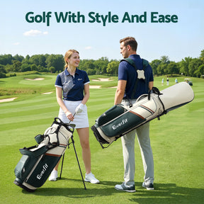 Everfit Golf Stand Bag Lightweight Carry Bag Dual Strap Club Divider - SportZone.co.nz