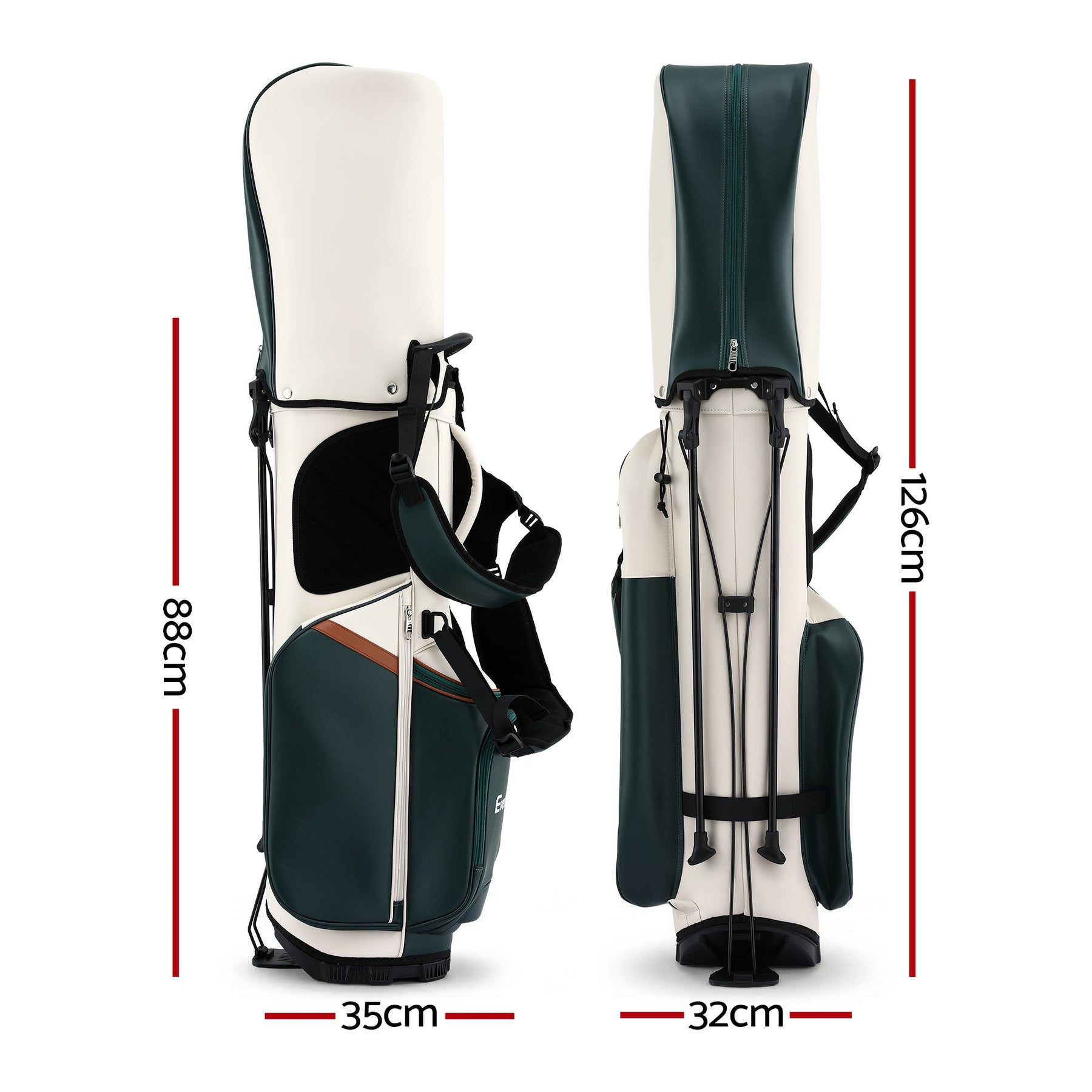 Everfit Golf Stand Bag Lightweight Carry Bag Dual Strap Club Divider - SportZone.co.nz
