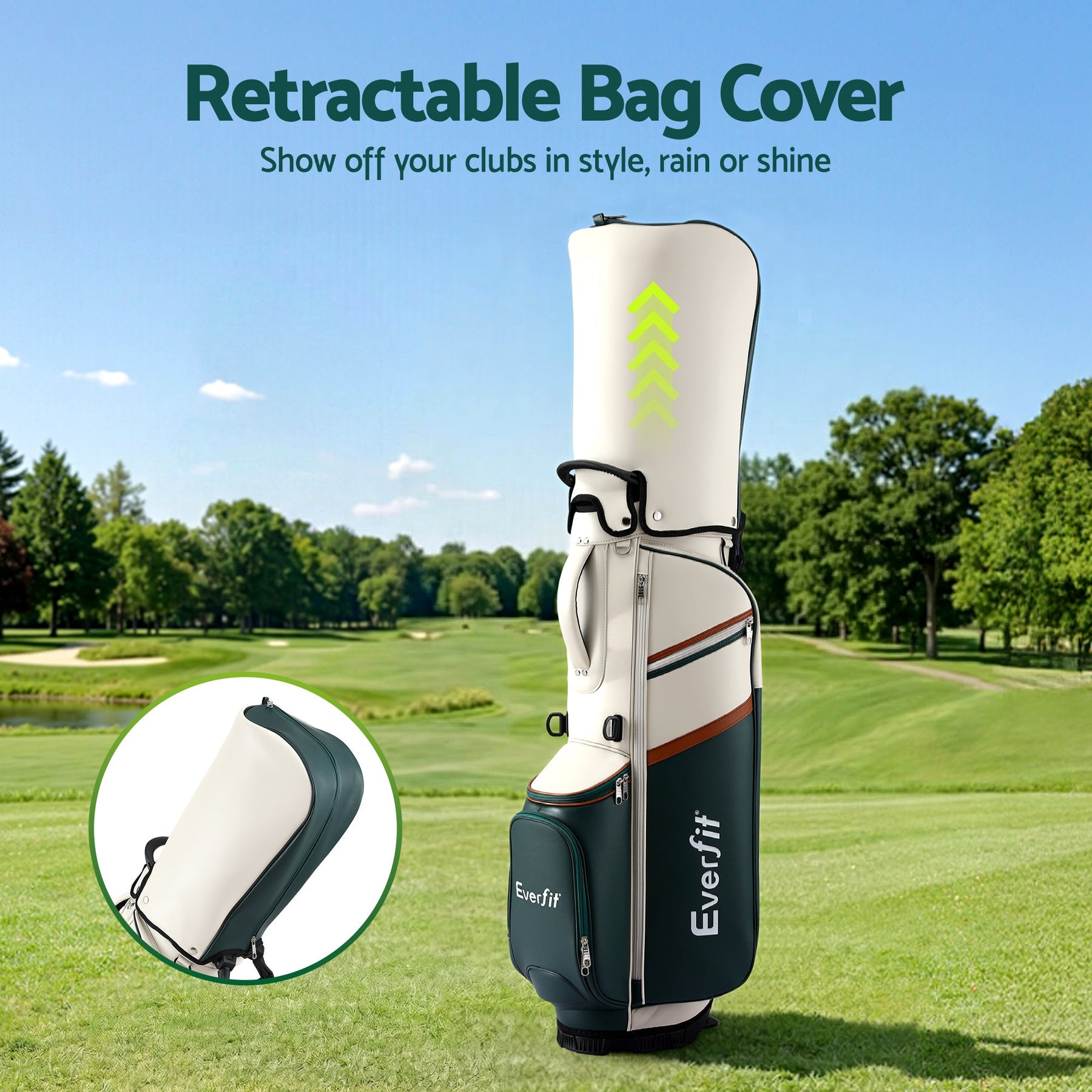 Everfit Golf Stand Bag Lightweight Carry Bag Dual Strap Club Divider - SportZone.co.nz