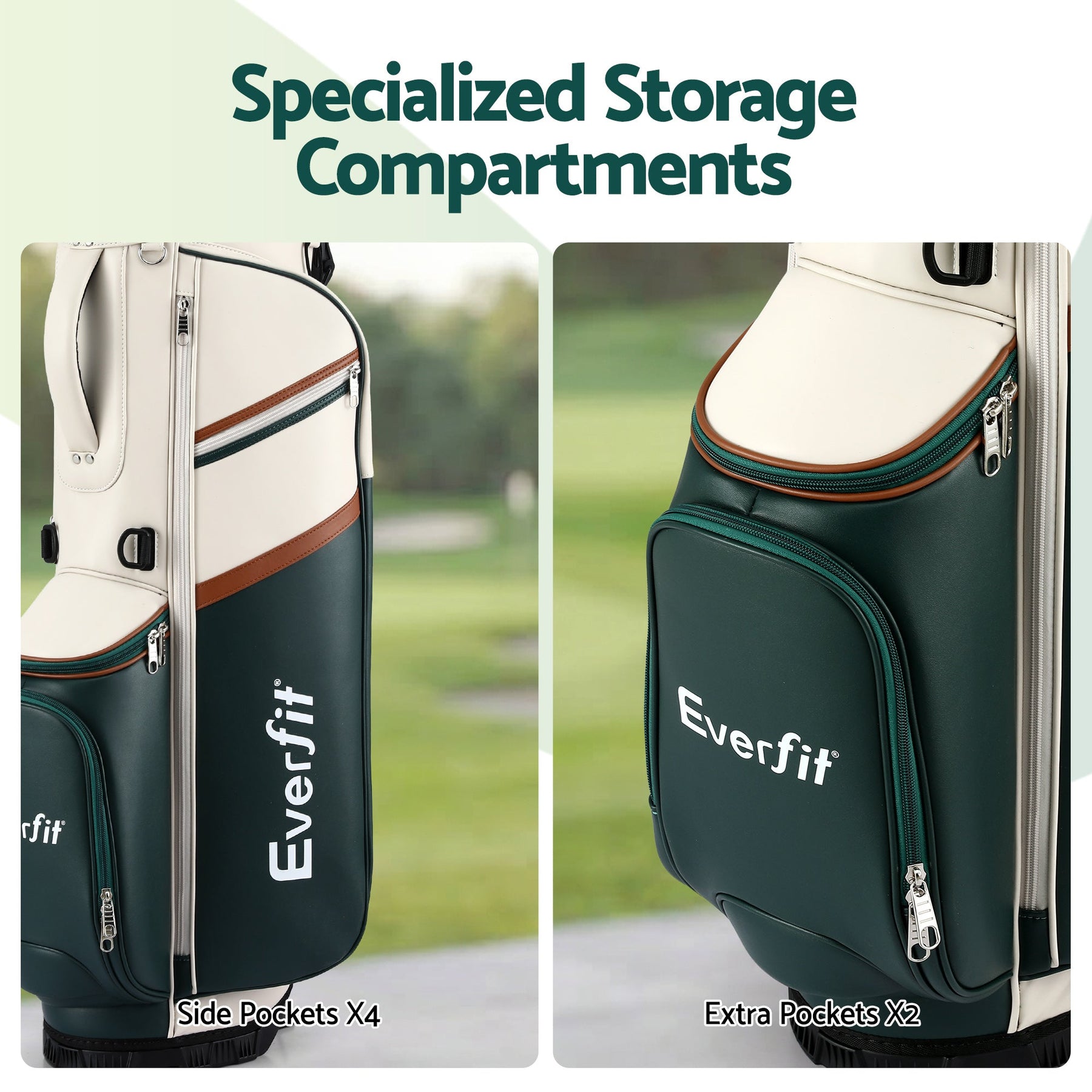 Everfit Golf Stand Bag Lightweight Carry Bag Dual Strap Club Divider - SportZone.co.nz