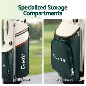Everfit Golf Stand Bag Lightweight Carry Bag Dual Strap Club Divider - SportZone.co.nz
